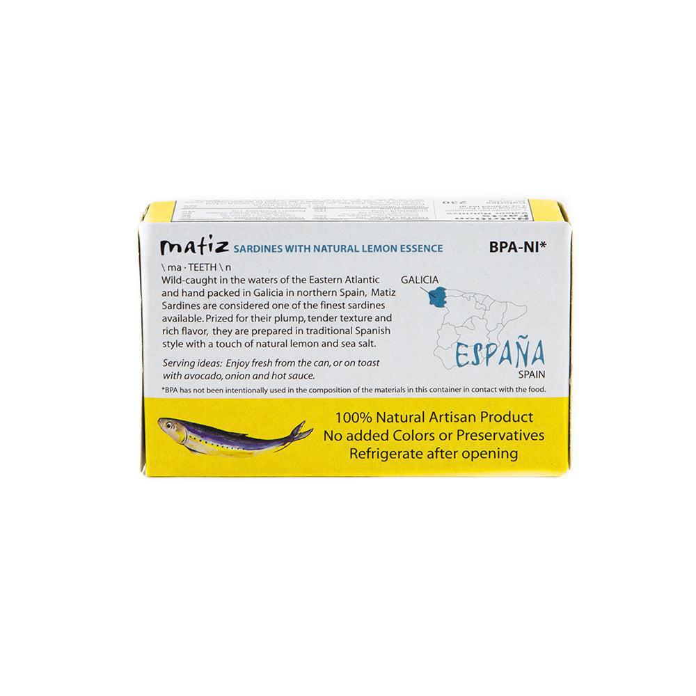 Wild Sardines with Lemon 4.2oz - Matiz