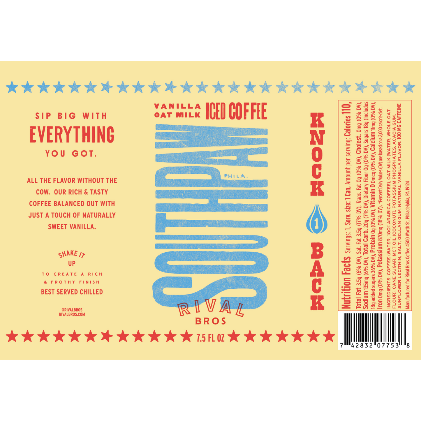 Southpaw Vanilla Oat Milk Iced Coffee - Rival Bros