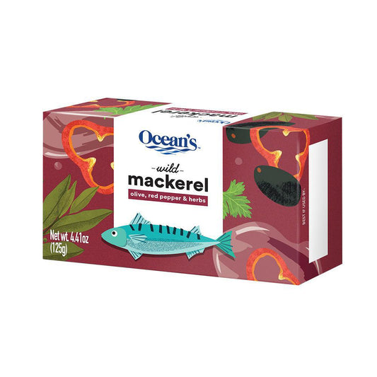 Mackerel with Olives, Red Pepper, & Herbs 4.4oz - Ocean's