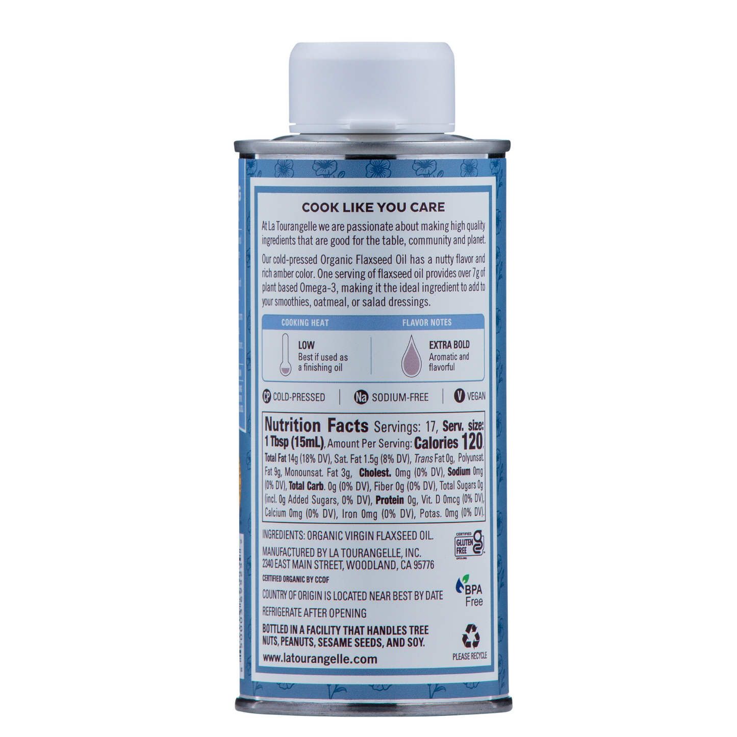 Organic Flaxseed Oil, 250ml - La Tourangelle