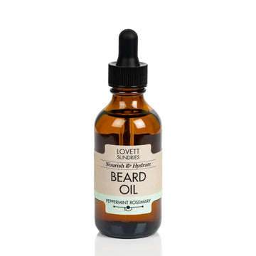 Beard Oil For Softening Hair and Skin - Peppermint + Rosemary