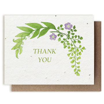 Botanical Thank You Plantable Herb Seed Card