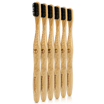 Charcoal Bamboo Toothbrushes Pro - 6 pack