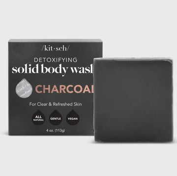 Kit Sch Charcoal Detoxifying Solid Body Wash with packaging on a light gray background