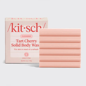 Kit Sch Tart Cherry Solid Body Wash with packaging on a light gray background