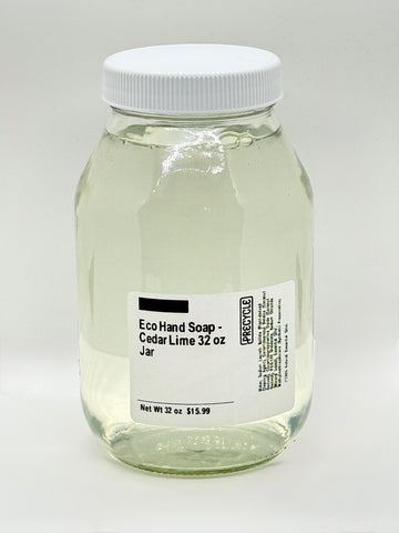 Eco Hand Soap + Cedar Lime 32 oz Jar