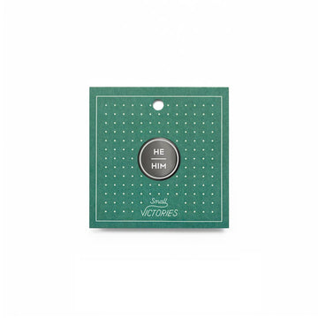 Flair Enamel Pronoun Pin he/him