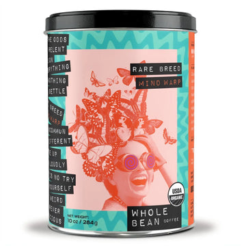 Light Roast Whole Bean Coffee, Mind Warp, 10oz Tin