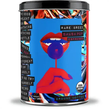 Organic Espresso Ground Coffee, Smash Pop, 10oz Tin