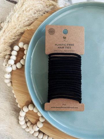 Plastic-Free Hair Ties 20ct black