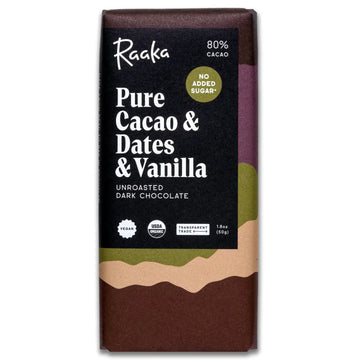 Pure Cacao & Dates & Vanilla Chocolate Bar (Date-Sweetened!)