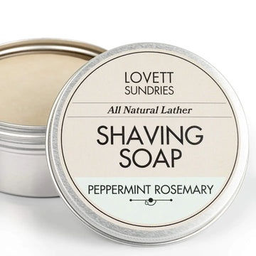 Shaving Soap For Long Lasting Natural Lather - Peppermint + Rosemary