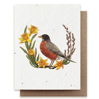 Spring Robin Plantable Herb Seed Card