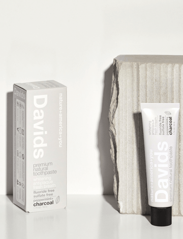 Travel Size Charcoal + Peppermint Toothpaste - Davids