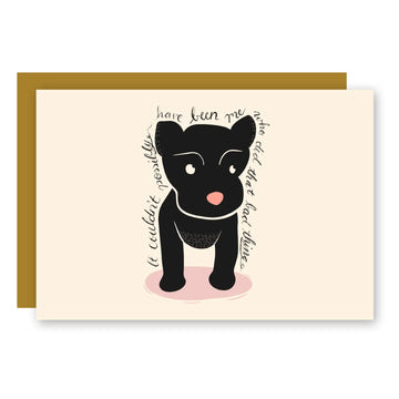 "Who Me?" Mischievous Nordic Dog Greeting Card W. Envelope