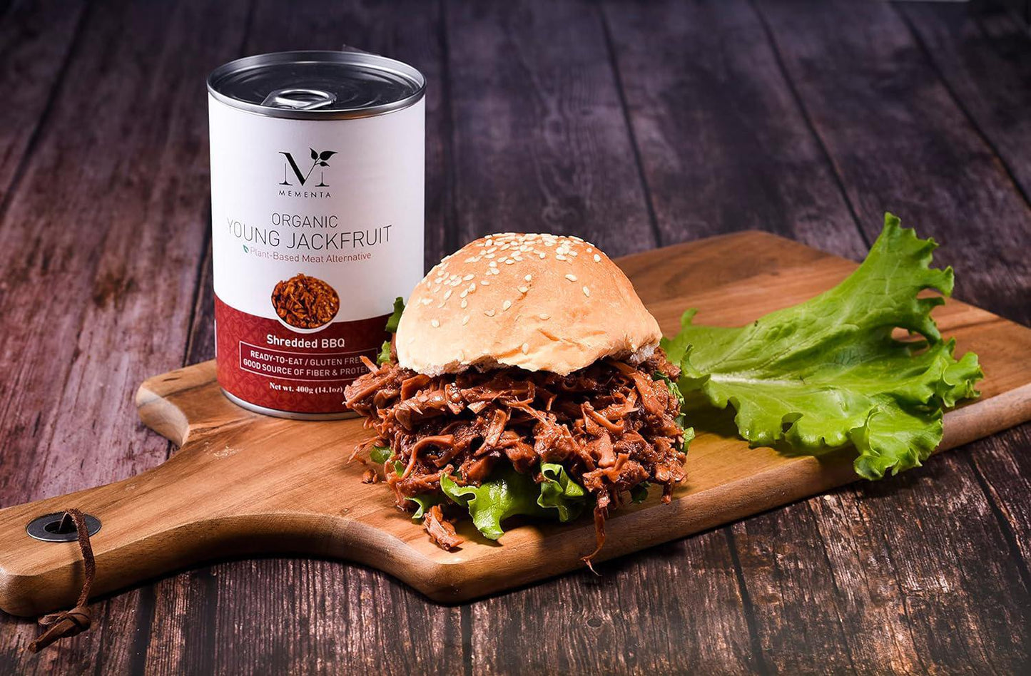 Shredded BBQ Jackfruit, Organic 14.01oz - Mementa