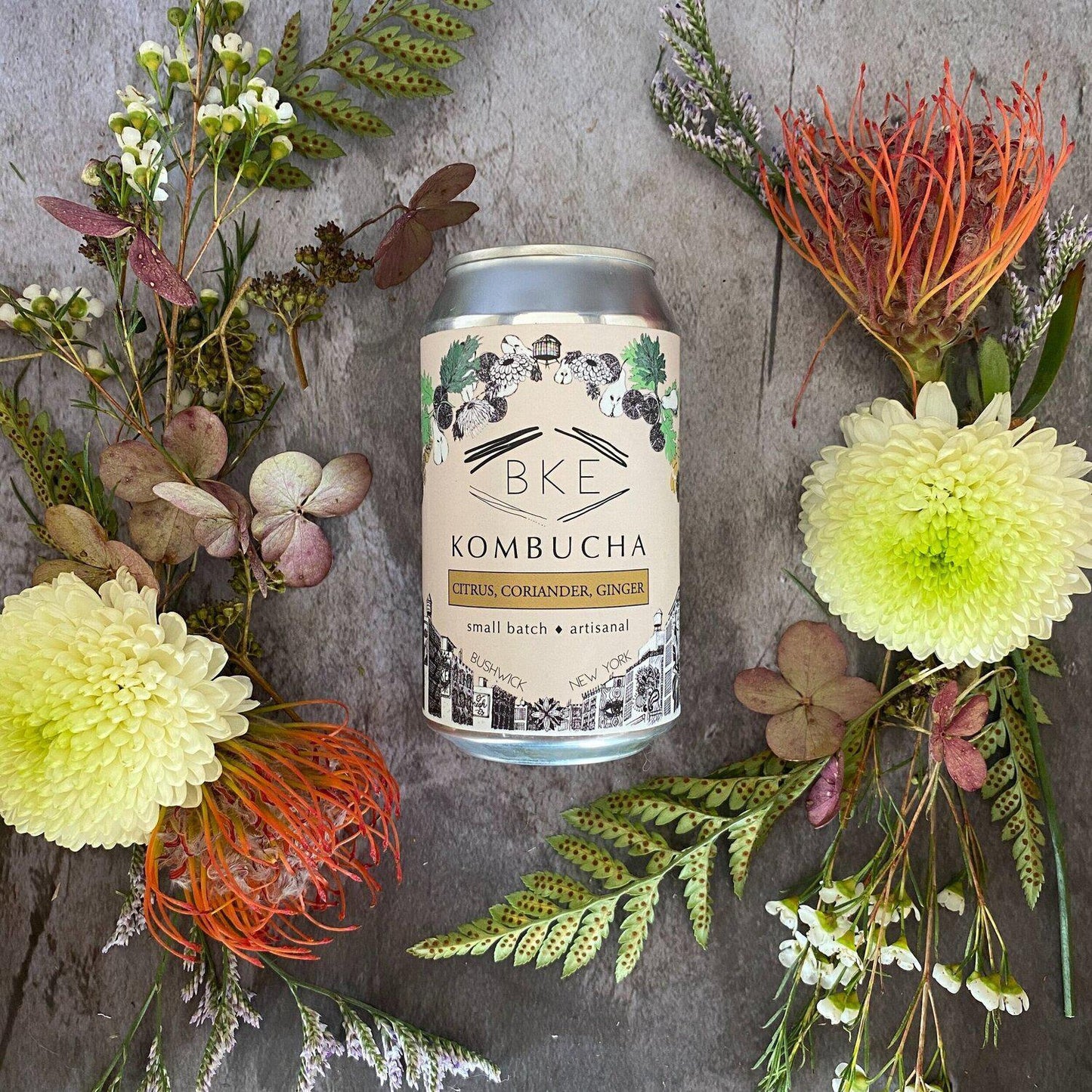 BKE Citrus, Coriander, & Ginger Kombucha 12oz Can
