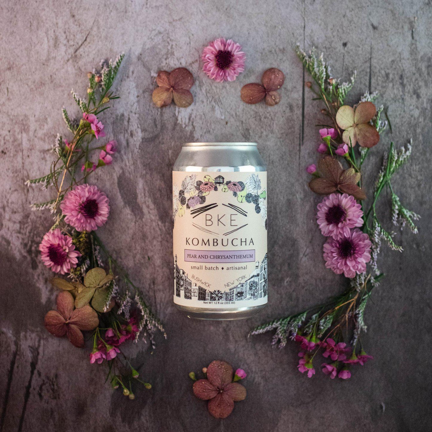 BKE Pear & Chrysanthemum Kombucha 12oz Can