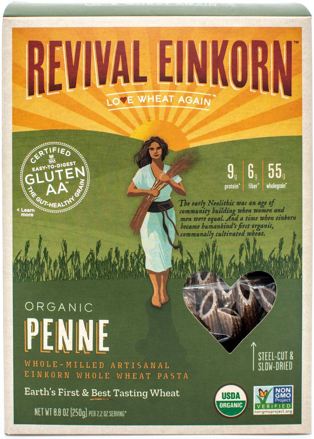Organic Einkorn Penne 8.8oz - Revival Einkorn