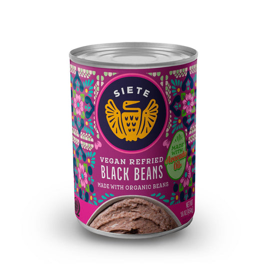 Vegan Refried Black Beans 15.5oz - Siete Foods