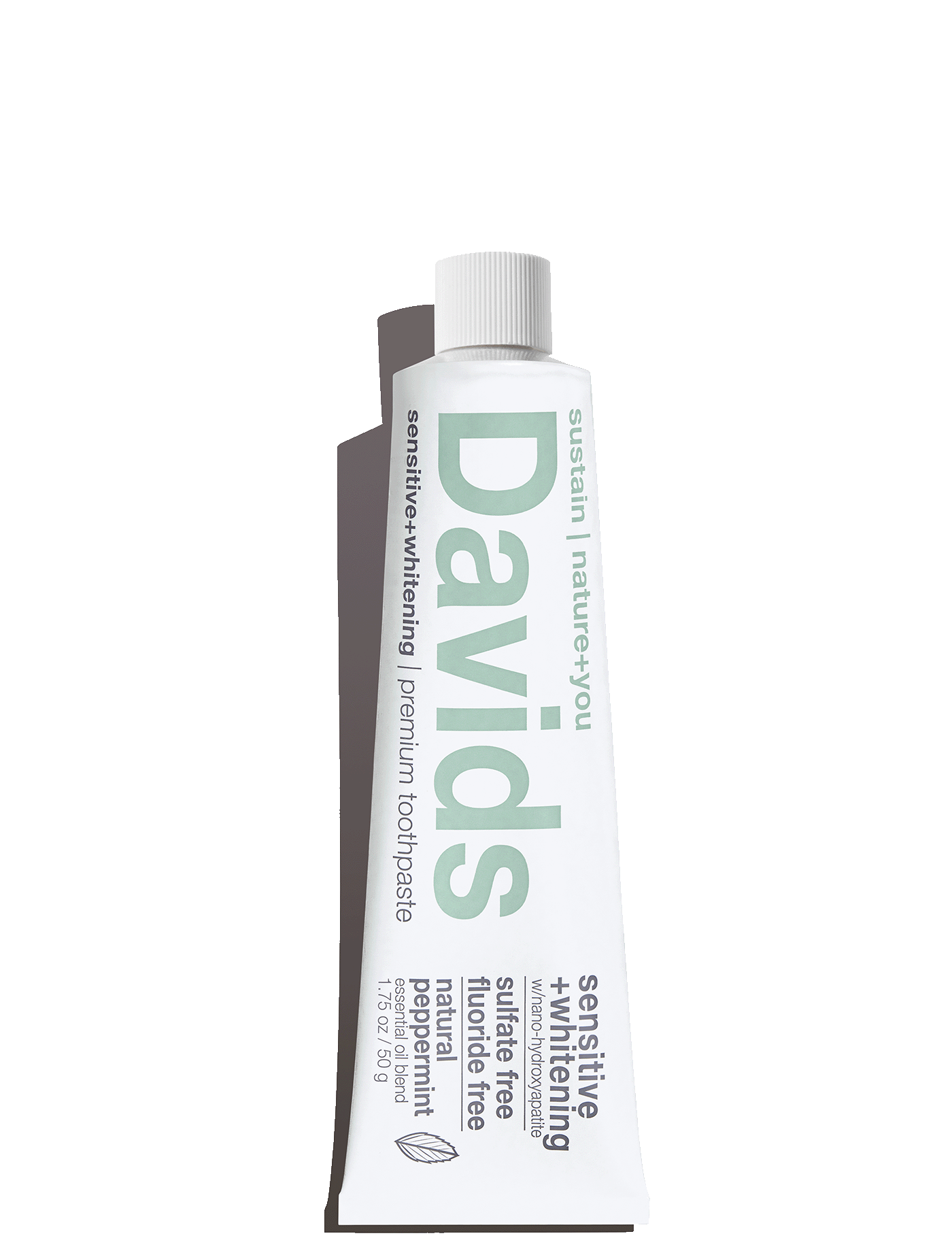 Travel Size Sensitive + Whitening Peppermint Toothpaste - Davids