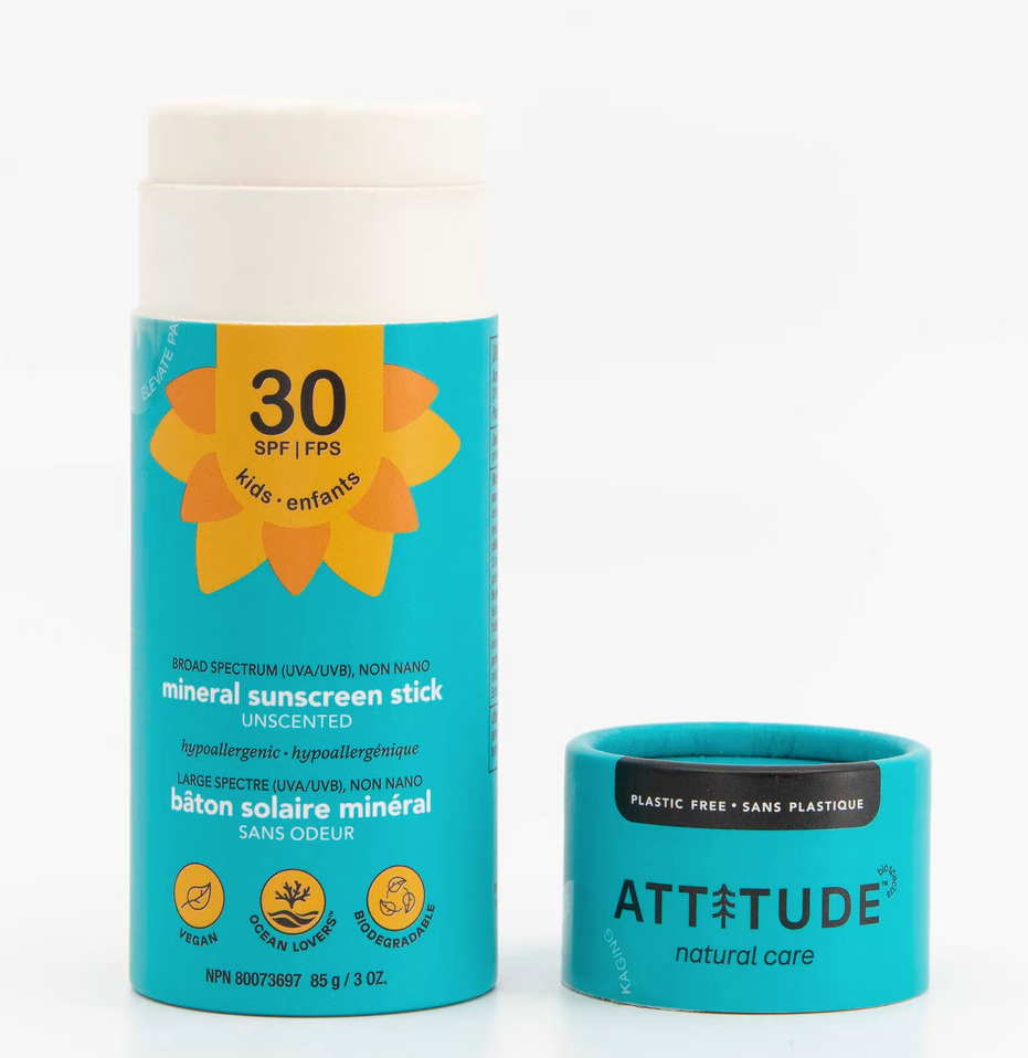 Mineral Sunscreen Stick for Babies & Kids SPF 30 - Attitude 3oz