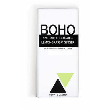 62% Dark Chocolate + Lemongrass & Ginger