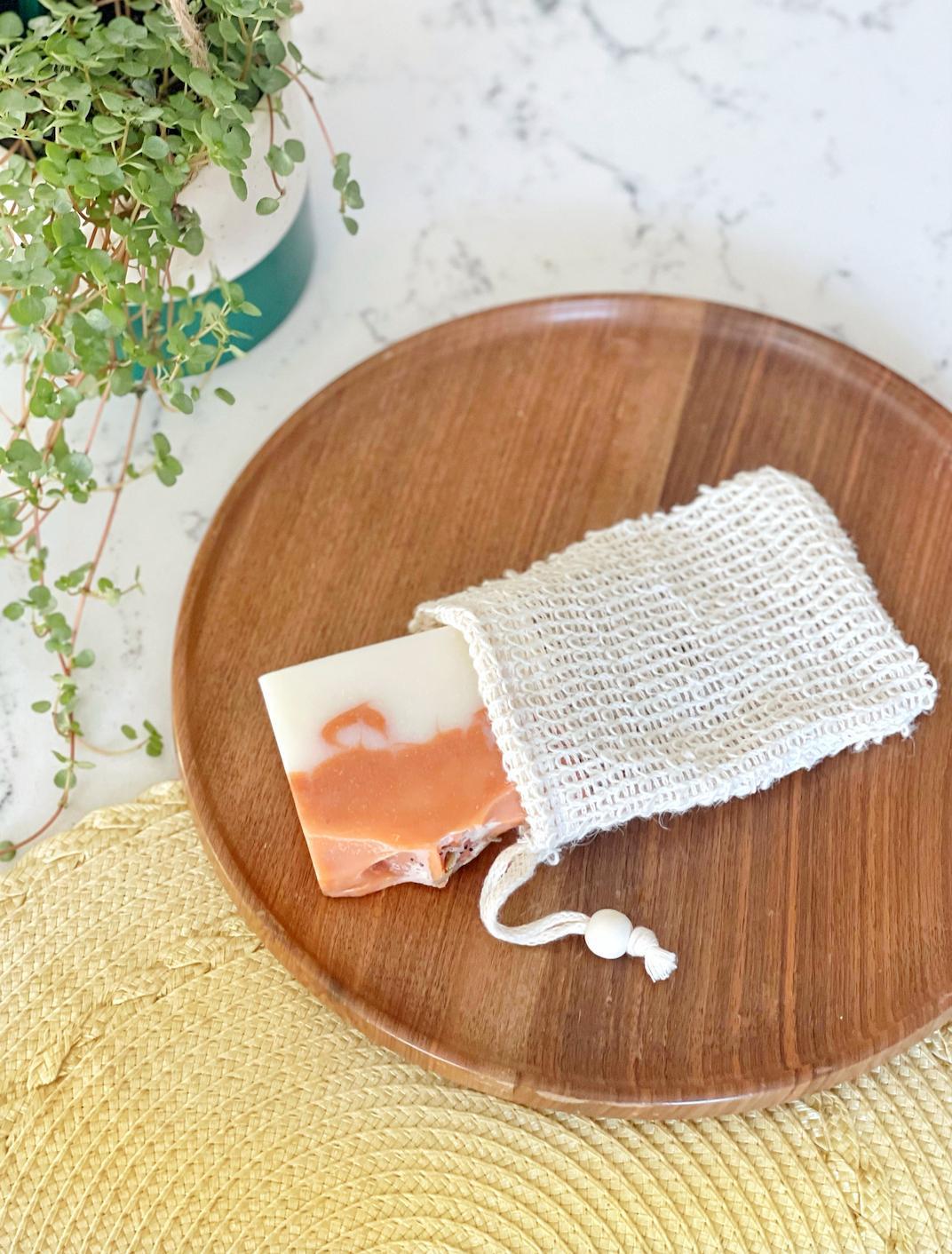 Soap Saver Pouch, Biodegradable Natural Sisal