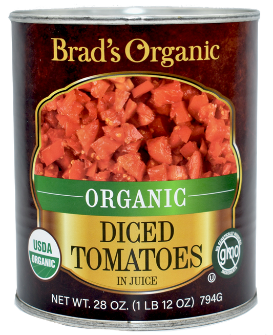 Diced Tomatoes, Organic 28oz - Brad's Organic