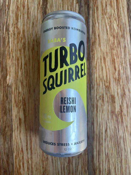 Reishi Lemon Kombucha - Turbo Squirrel 12oz