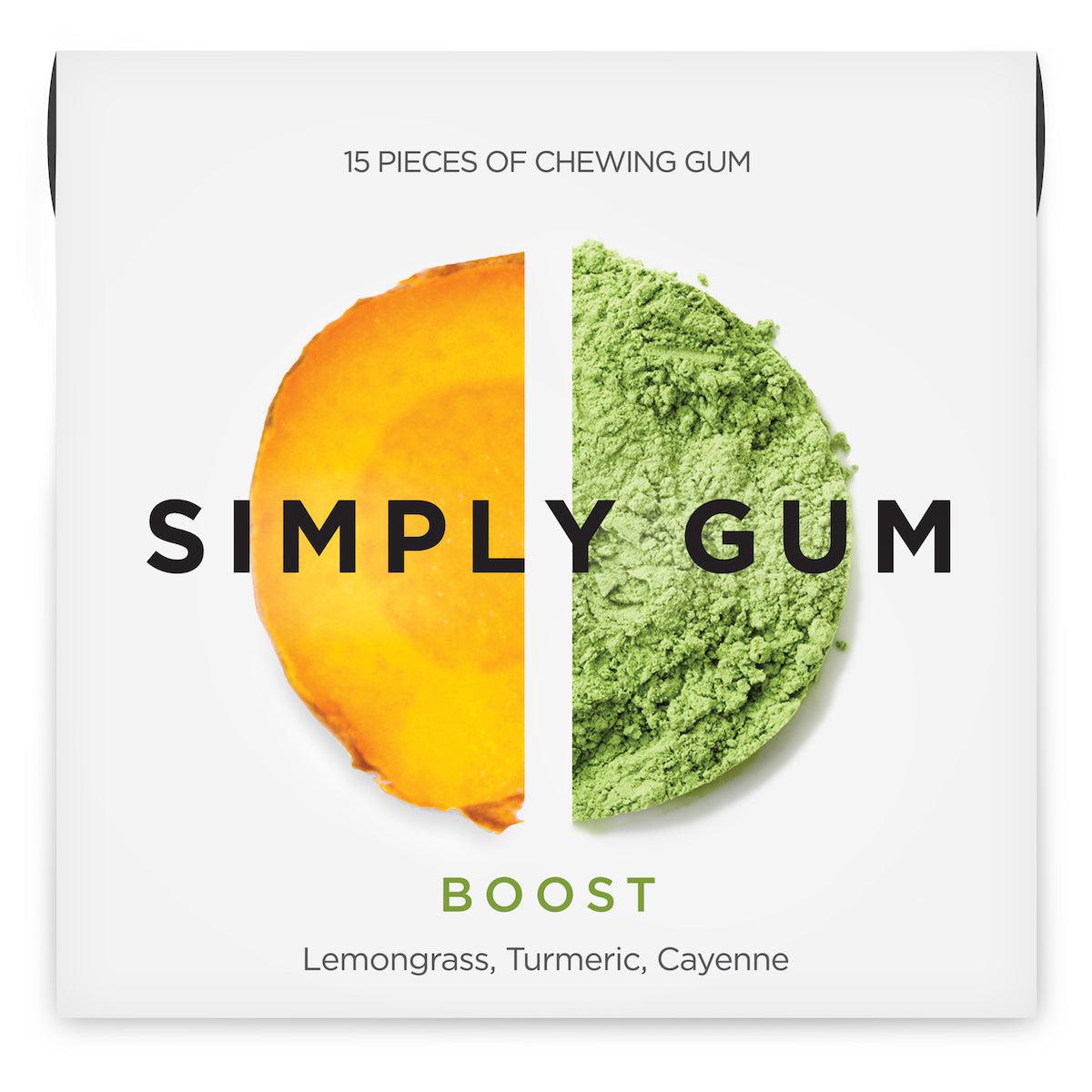 Boost Gum (Lemongrass, Turmeric, Cayenne) - Simply Gum