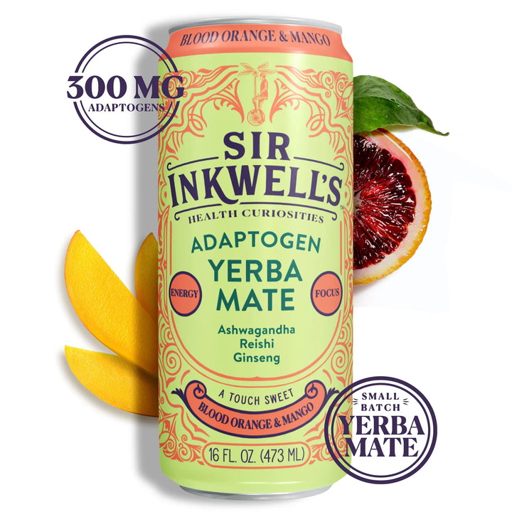 Adaptogen Infused Blood Orange & Mango Yerba Mate