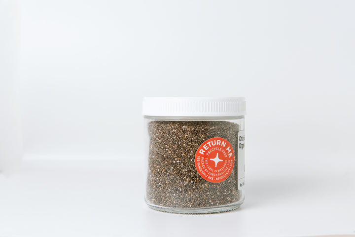Chia Seeds, Black, Organic, Net Weight 0.57 lbs