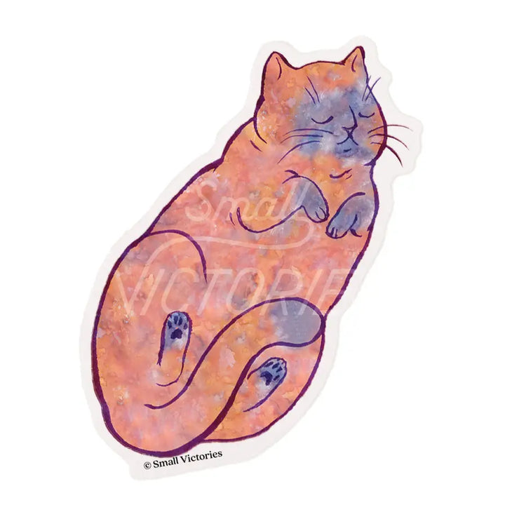 Eco-Sticker: Cozy Cat
