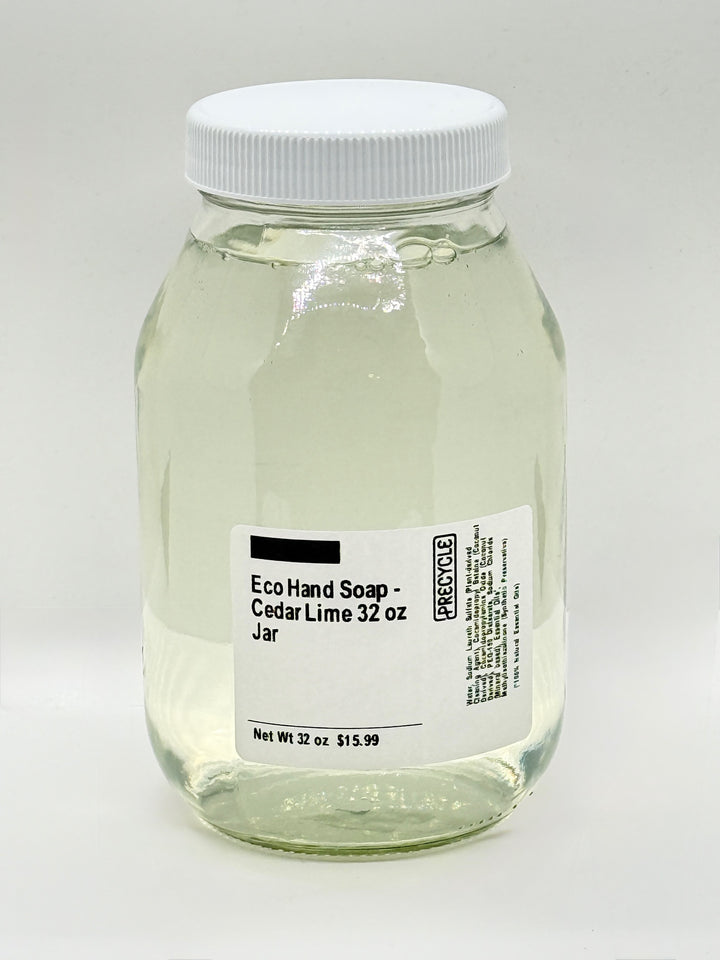 Eco Hand Soap + Cedar Lime 32 oz Jar