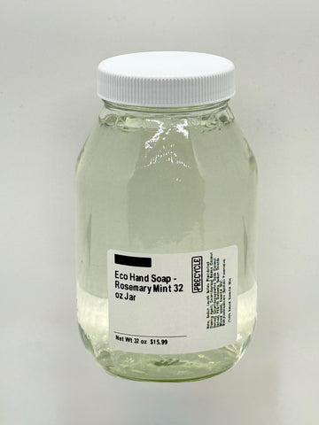 Eco Hand Soap + Rosemary Mint 32 oz Jar