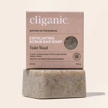 Exfoliating Scrub Bar Soap - Violet Wood