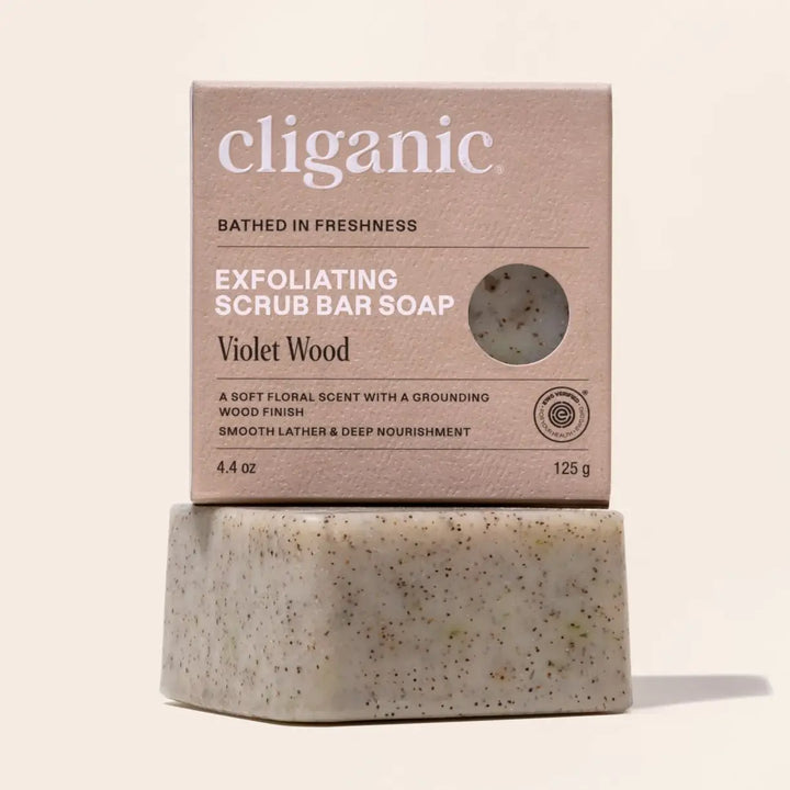 Exfoliating Scrub Bar Soap - Violet Wood