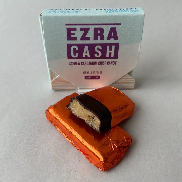 Ezra Cash - Cashew Cardamom Crisp Candy in Dark Chocolate