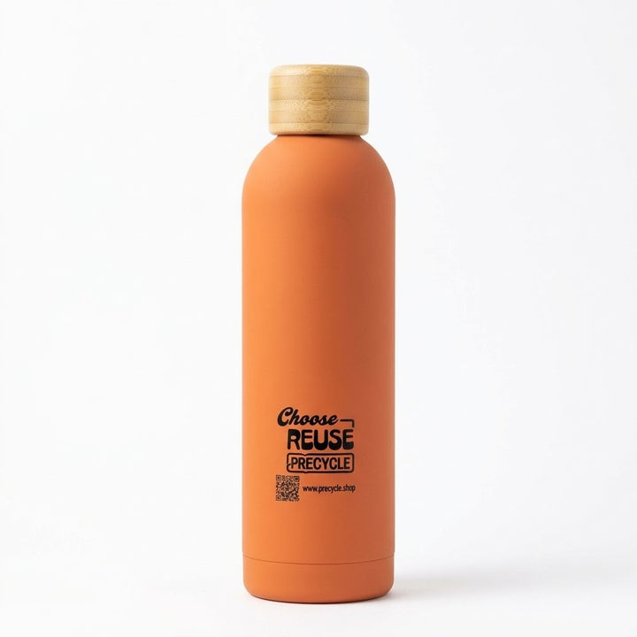 Insulated Water Bottle 304 Stainless Steel With Bamboo Lid 750ml