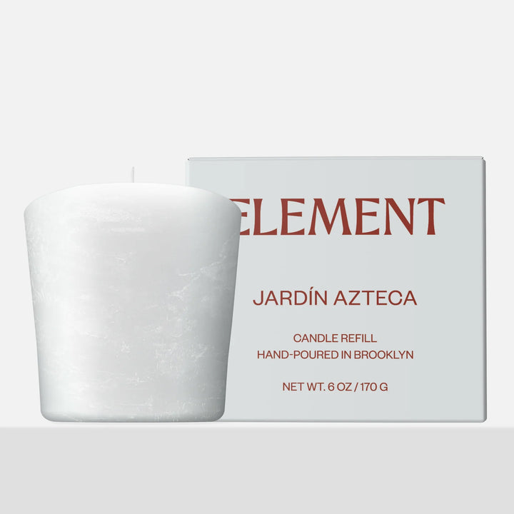 Element Jardin Azteca candle refill with packaging on a white background