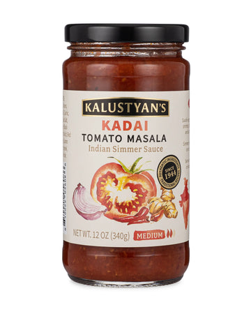 Jar of Kalustyan's Kadai Tomato Masala on a white background