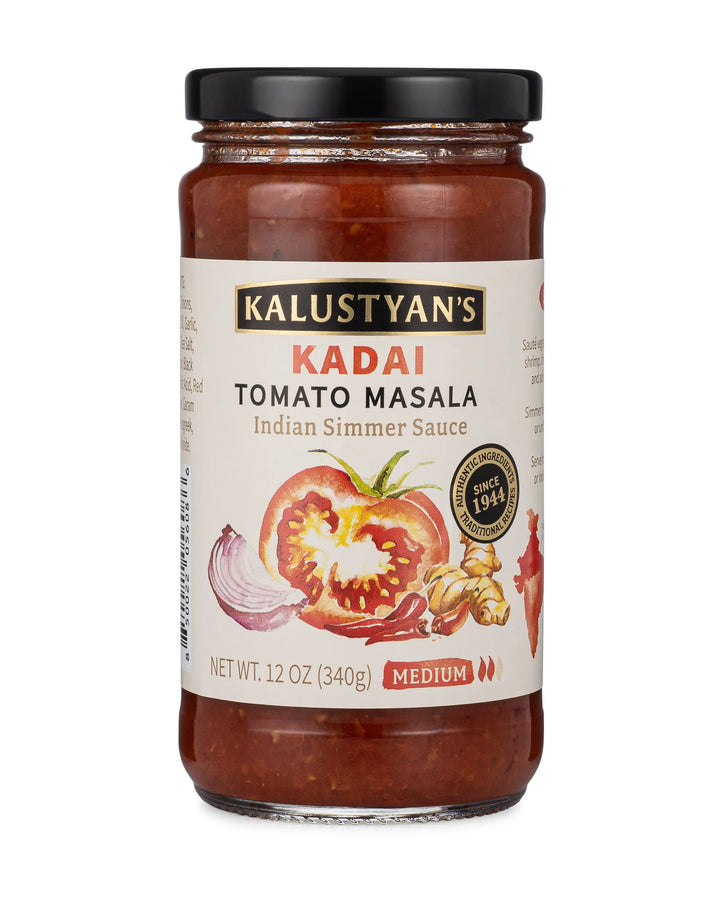 Jar of Kalustyan's Kadai Tomato Masala on a white background