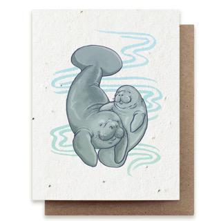 Manatee Mother Plantable Herb Seed Card