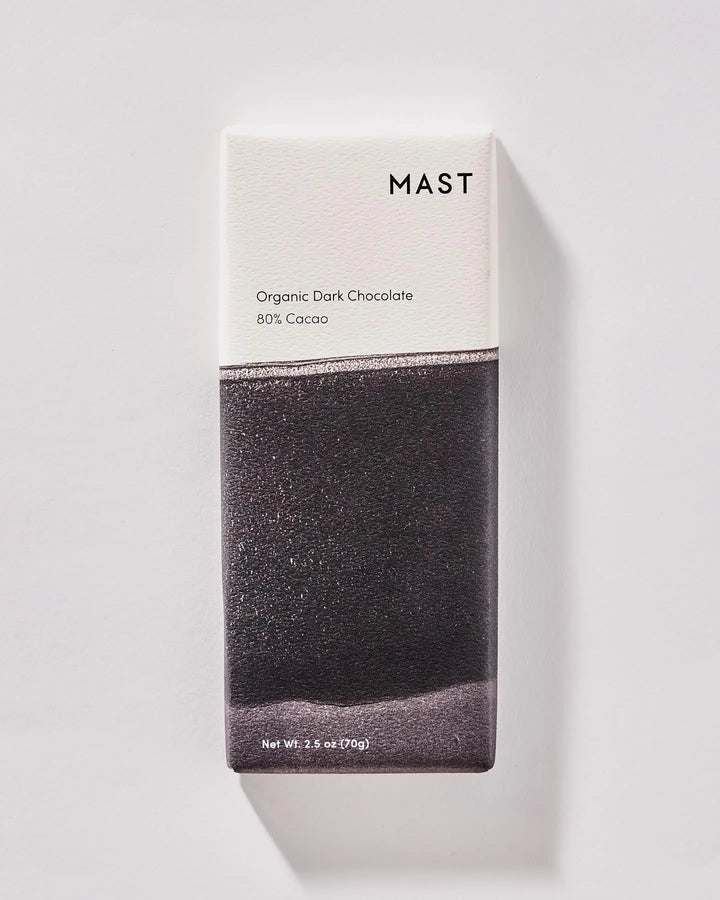 Mast Organic Dark Chocolate packaging on a white background