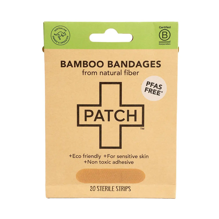 Packaging of Patch bamboo bandages on a white background