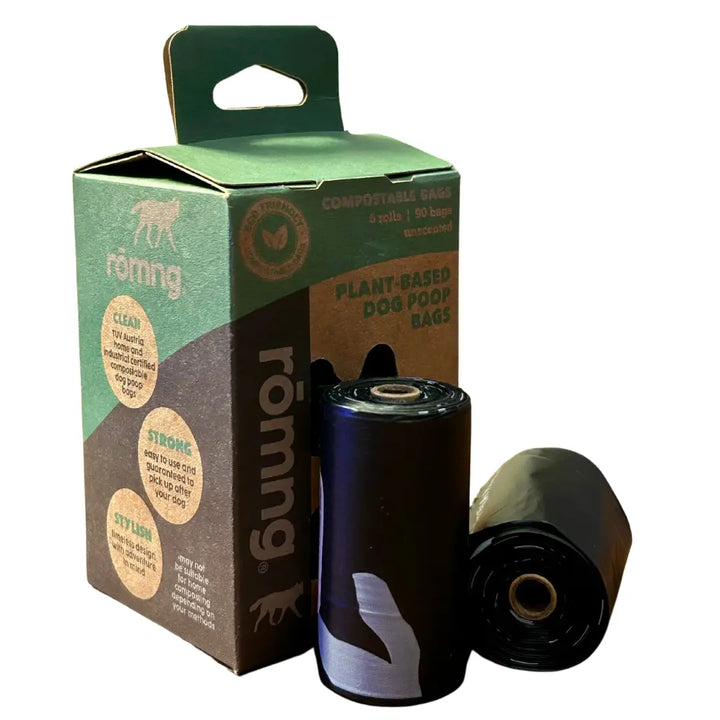 Plant-Based Compostable Poop Bag Packages 6 Rolls | 90 Bags