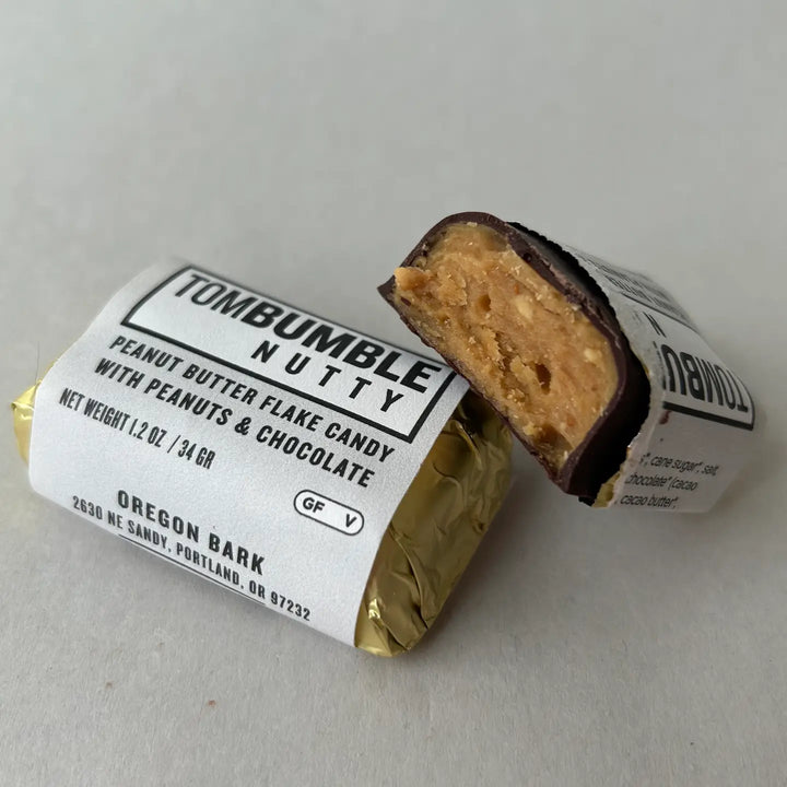 Tom Bumble Nutty Candy Bar - Peanut Butter Flake & Chocolate