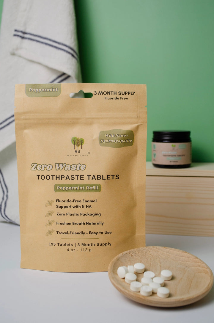 Toothpaste Tablets: 3 Month Refills- Peppermint with NHA
