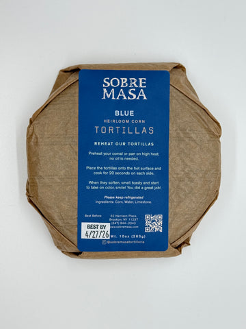 Tortillas Blue -Sobre Masa